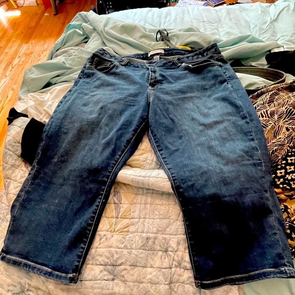 Lane Bryant Capri Jeans stretch size 20 EUC